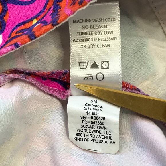 Lilly Pulitzer The Callahan Short Women's Size‎ 4 Textured Paisley Print Cotton - Picture 9 of 11